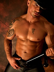 Hot leather and ass set of this exotic fitness model from NYC
