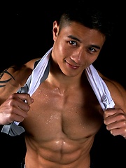 Fantastic jock strap set of this flawless Asian fitness model