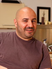Bald bear gay solo jerking