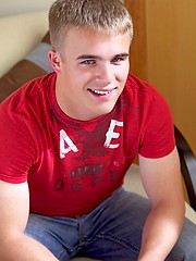 Sweet blue-eyed boy with white hair