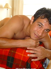 Hot latino hunk jerking his cock until load all his cum