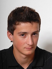 Innocent euro teen boy in first adult casting