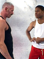 Young black athlete fucks his daddy coach
