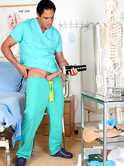Marcello wearing in doctor uniform and using flashjack