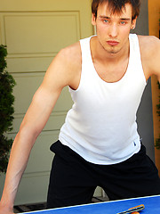 Pretty blue-eyed stud takes off his jeans and shirt