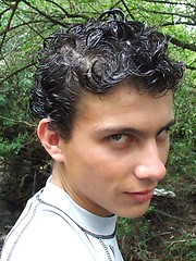 Twink hides and jerks off all alone in the woods
