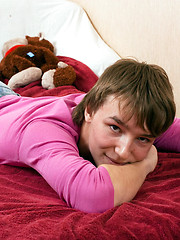 Incredibly cute gay boy boasts his sexy teen looks
