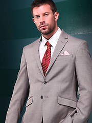 Two office man in suites Kyle King and Mitch Branson