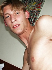 Dude strokes his long uncut dick