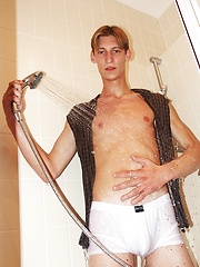 Dude strokes his long uncut dick