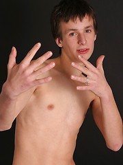 Twink plays with his big cock before our camera