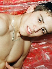 Hot muscled twink Bruce jacking off
