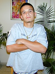 Thin latin guy showing his thick and long uncut dick