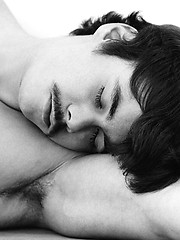 Guy with a mustache in hot retro pics