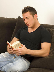 Cute college stud from US getting naked