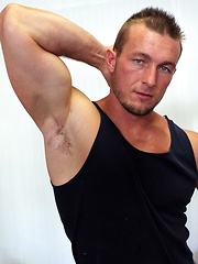 Gay trainer shows real hard sex for his gym partner