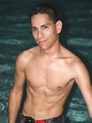 Latin man jacking off