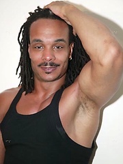 Black muscled hunk naked