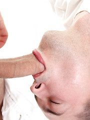 Todd is immediately sucking on cute Justins growing dick