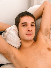 Amateur latin man Santiago stroking his love tool