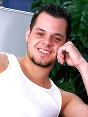 Bisexual guy Nick jacking off his penis