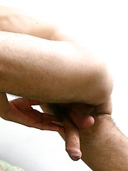 Sporty boy Luis masturbating his nice cock