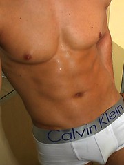 Young and sexy jock showing his hot beefy body