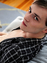 Young gay boy Lil Skyler Strokes his giant dick