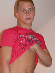 Blonde boy Mitchell want to be gay porn star