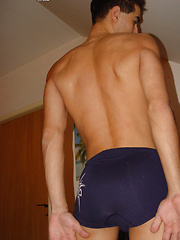 Straight euro boy Radek shows off his art