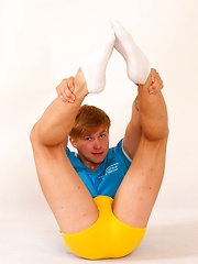 Donny Miller is undressing slowly before the camera