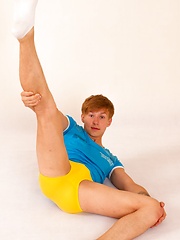 Donny Miller is undressing slowly before the camera