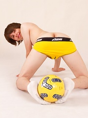 Handsome playful Jason Tanny is showing anal hole