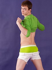 Sweet-looking gay Demas Tyrr in his hot photo set
