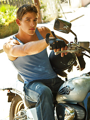 Guy starts to slowly stroke his long massive pud