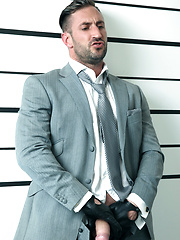 Spanish Porn Newcomer dressed up in in one of our suits