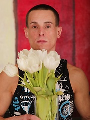 Gorgeous Devlin Ward spreads his smooth ass cheeks.