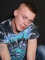 handsome dude in a horny episode pleasuring himself with a dildo